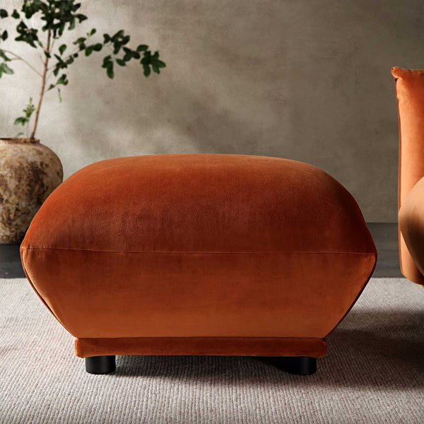 Gianni Pouffe, Rust Velvet - daals