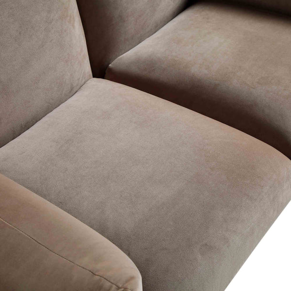Gianni Two Seater Sofa, Mink Velvet