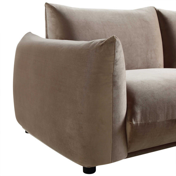 Gianni Three Seater Sofa, Mink Velvet