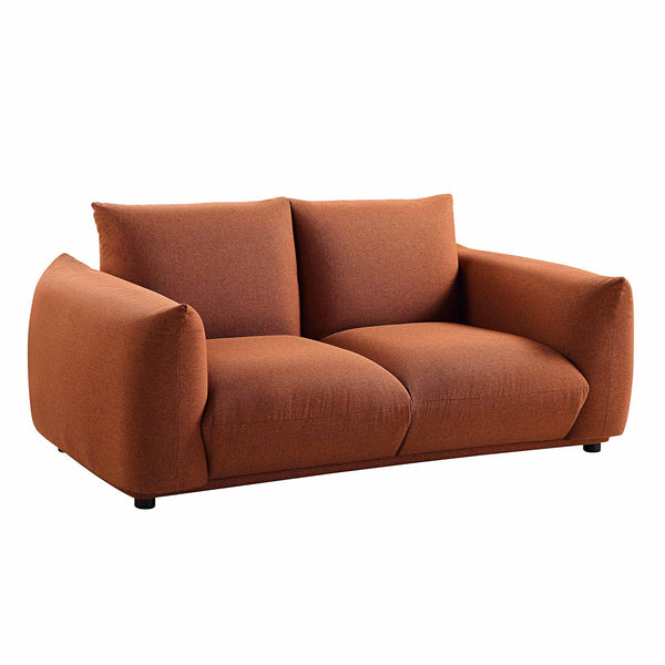 Gianni Two Seater Sofa, Terracotta Fabric