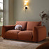 Gianni Two Seater Sofa, Terracotta Fabric - daals