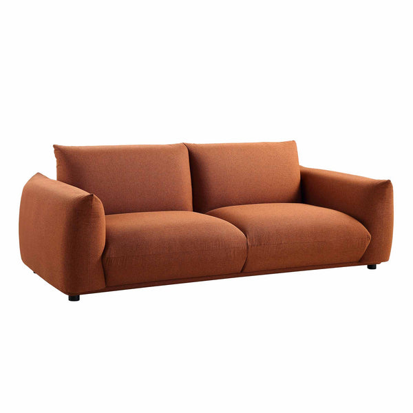 Gianni Three Seater Sofa, Terracotta Fabric