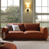 Gianni Three Seater Sofa, Terracotta Fabric - daals