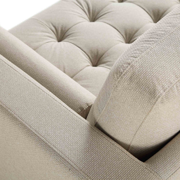 Henrietta Grand 4-Seater LHF Chaise End Sofa, Beige Woven Fabric
