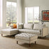 Henrietta Beige Woven Fabric Grand 4 - Seater Chaise End Sofa, Left Hand Facing - daals