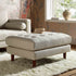 Henrietta Ottoman, Beige Woven Fabric - daals