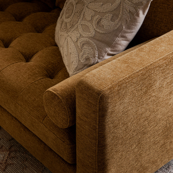 Henrietta 5+Seater Corner Sofa, Spiced Honey Chenille