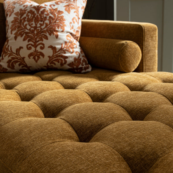 Henrietta Spiced Honey Chenille Grand 4-Seater Chaise End Sofa, Right Hand Facing