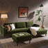 Henrietta Moss Green Velvet Grand 4 - Seater Chaise End Sofa, Right Hand Facing - daals