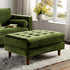 Henrietta Ottoman, Moss Green Velvet - daals