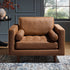 Henrietta Armchair, Tan Faux Suede - daals