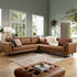 Henrietta 5+Seater Corner Sofa, Tan Faux Suede - daals
