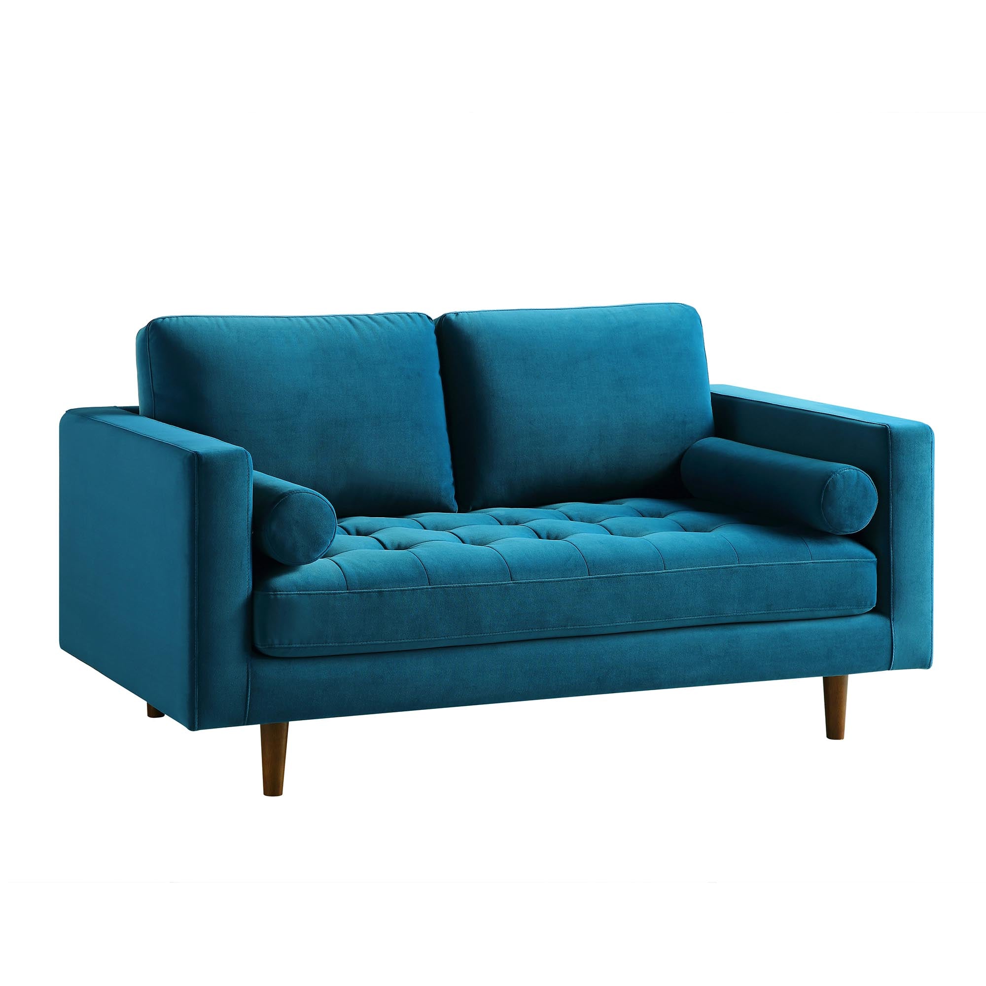 Henrietta 2-Seater Sofa, Teal Velvet