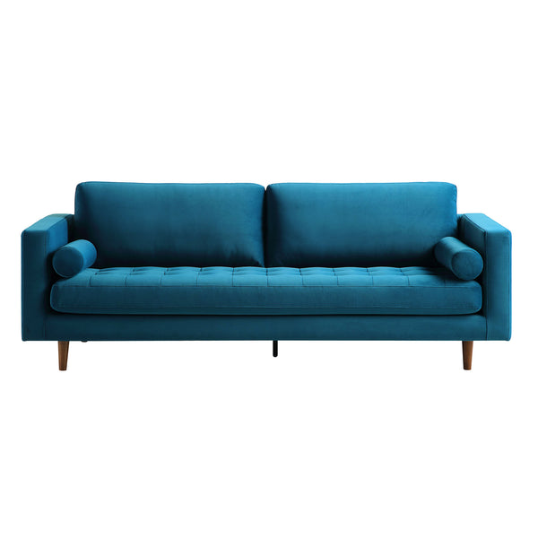Henrietta Large 3-Seater Sofa, Teal Velvet