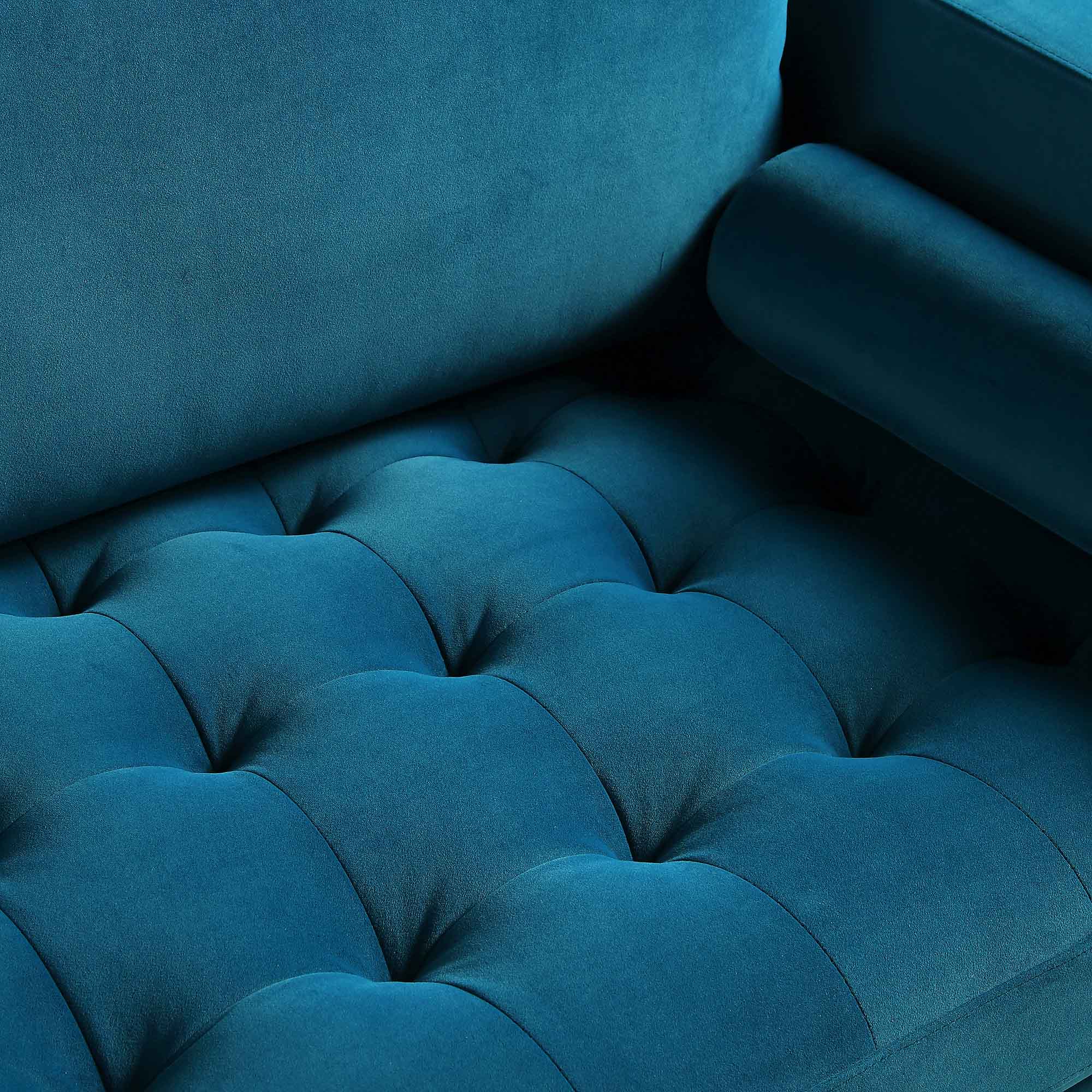 Henrietta Large 3-Seater Sofa, Teal Velvet