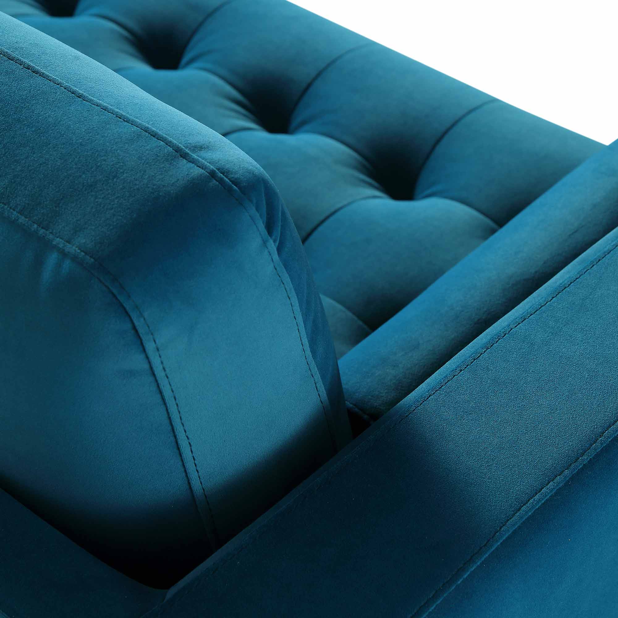 Henrietta Large 3-Seater Sofa, Teal Velvet
