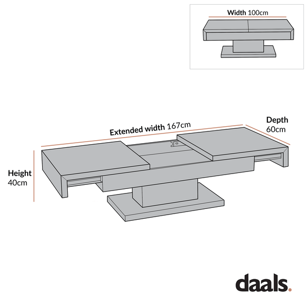 Blythe Two Block Sliding Storage Coffee Table
