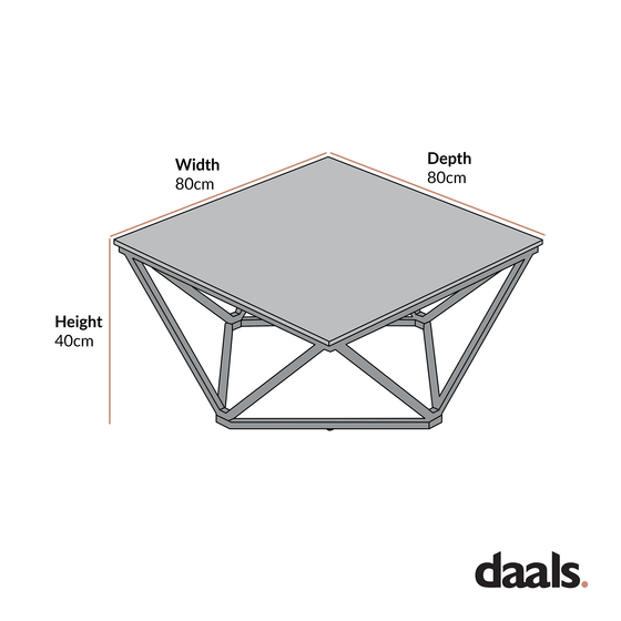 Giulia Marble Effect Square Coffee Table