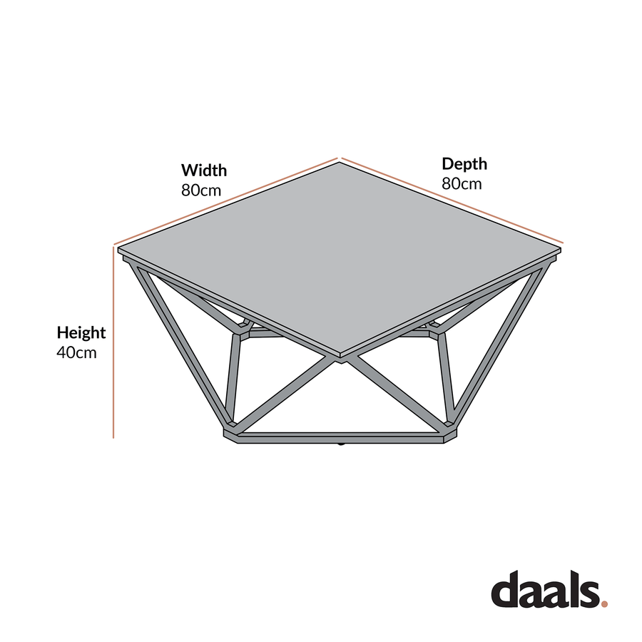 Giulia Marble Effect Square Coffee Table