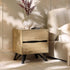 Weston Oak Effect 2 Drawer Bedside Table - daals