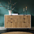 Aspen Oak and Marble Effect 6 - Drawer Chest of Drawers - daals