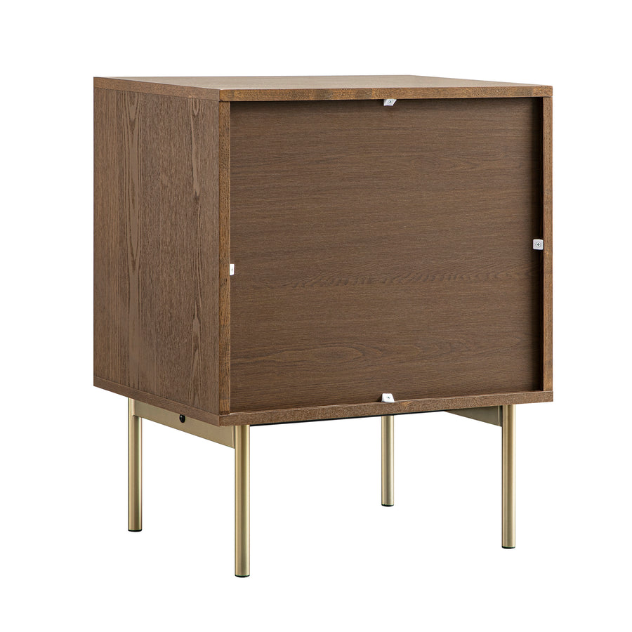 Richmond Ridged 2 Drawer Bedside Table, Dark Ash