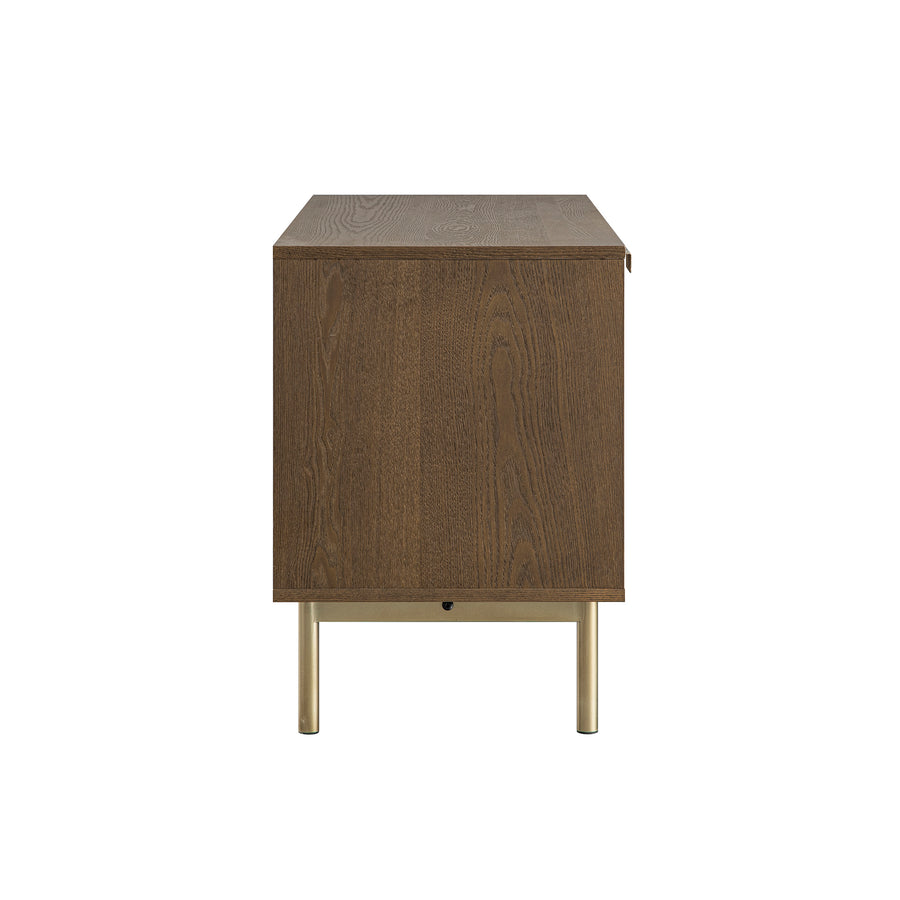 Richmond Ridged 120cm Wide TV Media Unit, Dark Ash