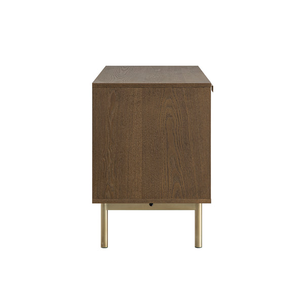 Richmond Ridged 120cm Wide TV Media Unit, Dark Ash