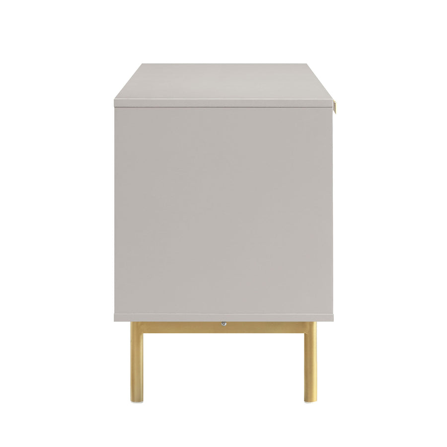 Richmond Ridged 120cm Wide TV Media Unit, Matte Taupe