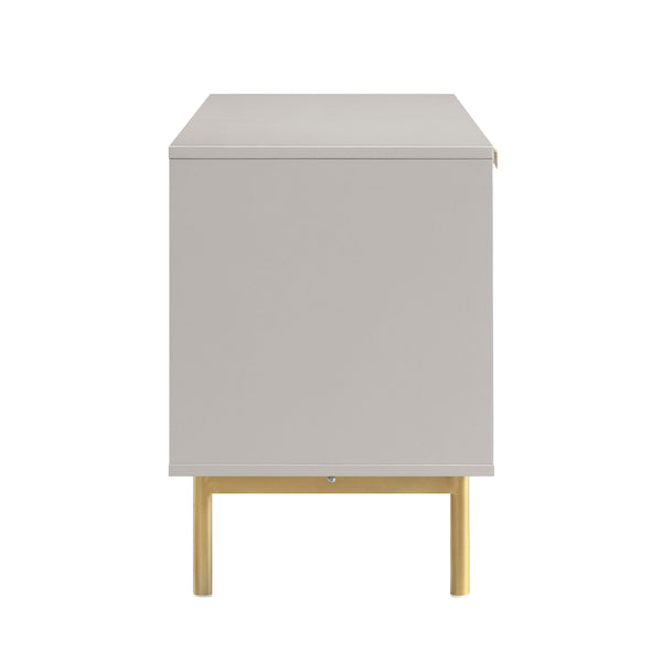 Richmond Ridged 120cm Wide TV Media Unit, Matte Taupe