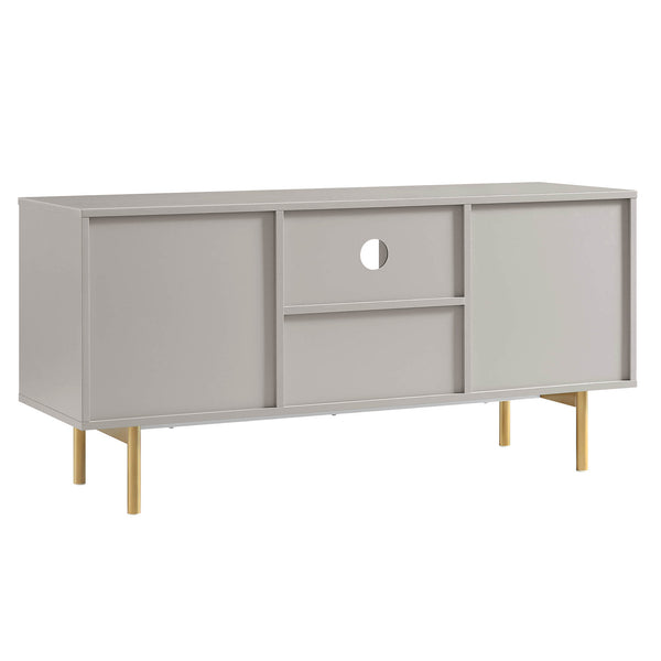 Richmond Ridged 120cm Wide TV Media Unit, Matte Taupe