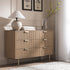 Richmond Ridged Wide Chest of 6 Drawers, Light Ash - daals