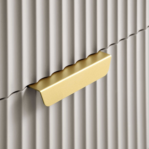 Richmond Ridged Wide Chest of 6 Drawers, Matte Taupe