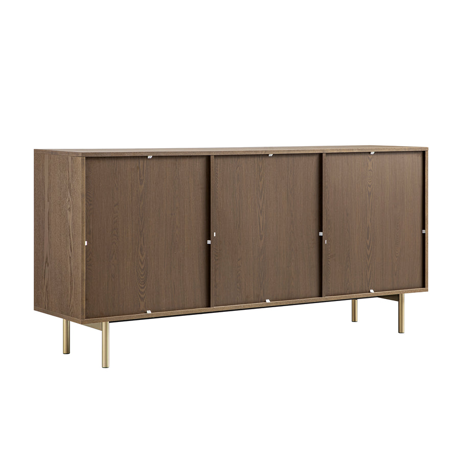 Richmond Ridged Large Sideboard, Dark Ash