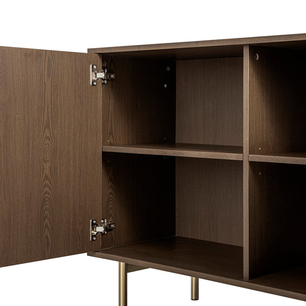 Richmond Ridged Large Sideboard, Dark Ash