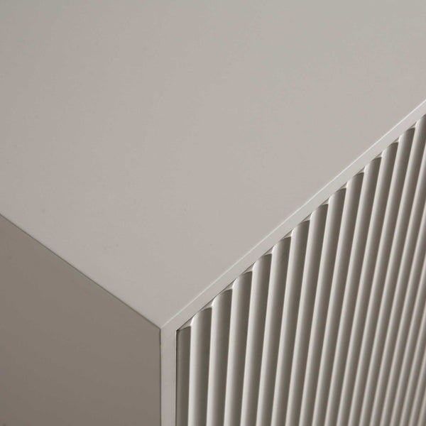 Richmond Ridged Large Sideboard, Matte Taupe