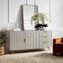 Richmond Ridged Large Sideboard, Matte Taupe - daals