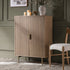 Richmond Ridged Highboard Storage Cabinet, Light Ash - daals