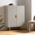 Richmond Ridged Highboard Storage Cabinet, Matte Taupe - daals