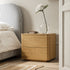 Agnes Curved Edge 2 Drawer Bedside Table, Natural - daals