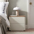 Agnes Curved Edge 2 Drawer Bedside Table, White