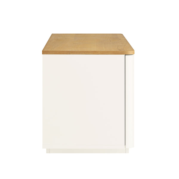 Agnes Curved Edge 150cm Wide TV Unit, White