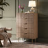 Richmond Ridged Chest of 5 Drawers, Light Ash - daals