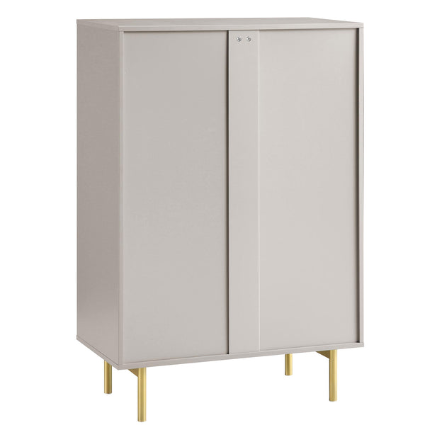 Richmond Ridged Chest of 5 Drawers, Matte Taupe