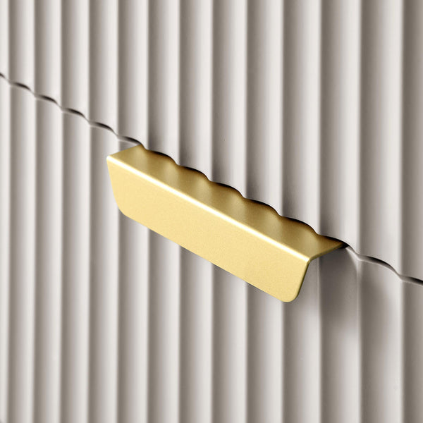 Richmond Ridged Chest of 5 Drawers, Matte Taupe