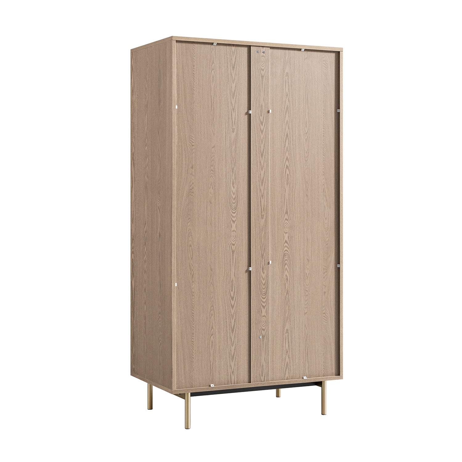 Richmond Ridged Double Wardrobe with Drawer, Light Ash