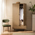 Richmond Ridged Double Wardrobe with Drawer, Light Ash - daals