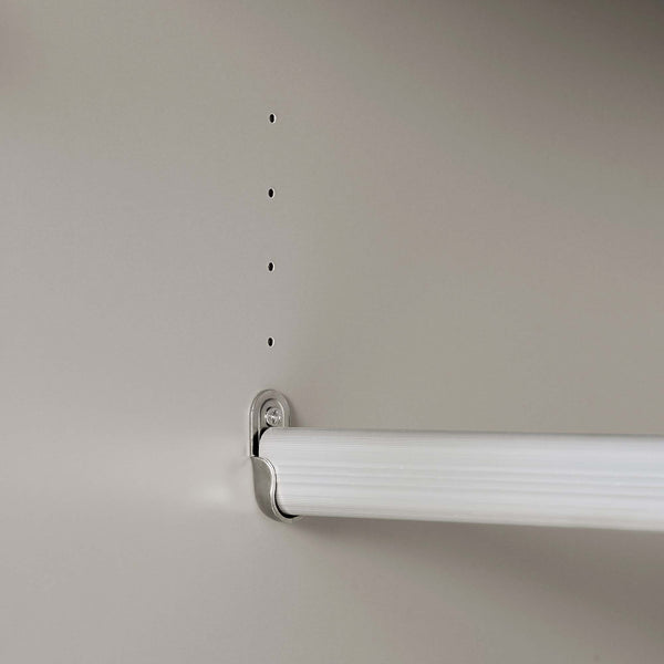 Richmond Ridged Double Wardrobe with Drawer, Matte Taupe