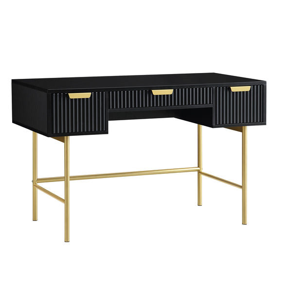 Richmond Ridged Dressing Table, Matte Black