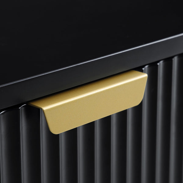 Richmond Ridged Dressing Table, Matte Black